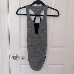 Beyond the Bump Let It Grow Grey Ruched Racerback Maternity Top NOWT